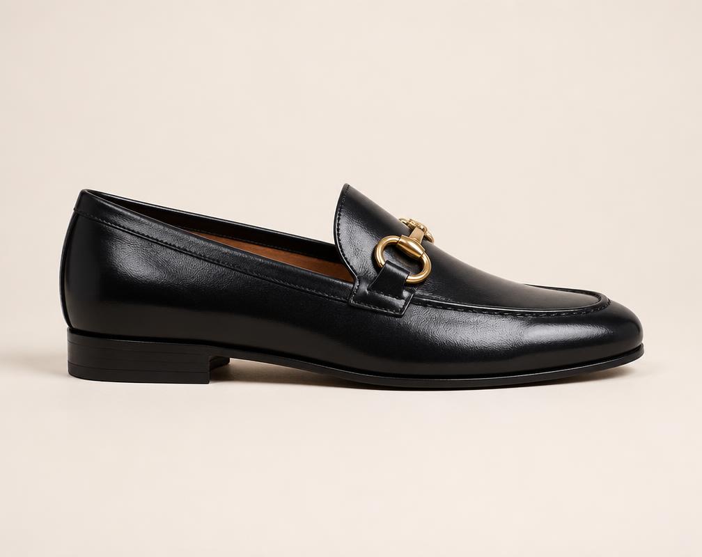 Black Leather Loafers