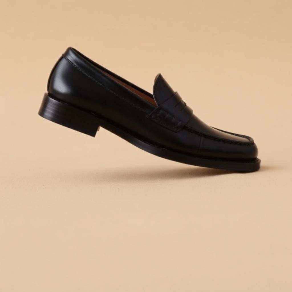 Black Leather Loafers — side profile thumbnail