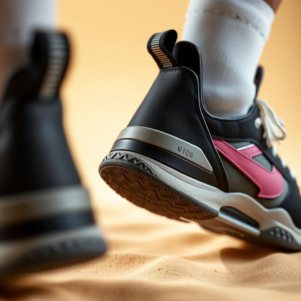90s Style Basketball Sneakers — sole detail thumbnail