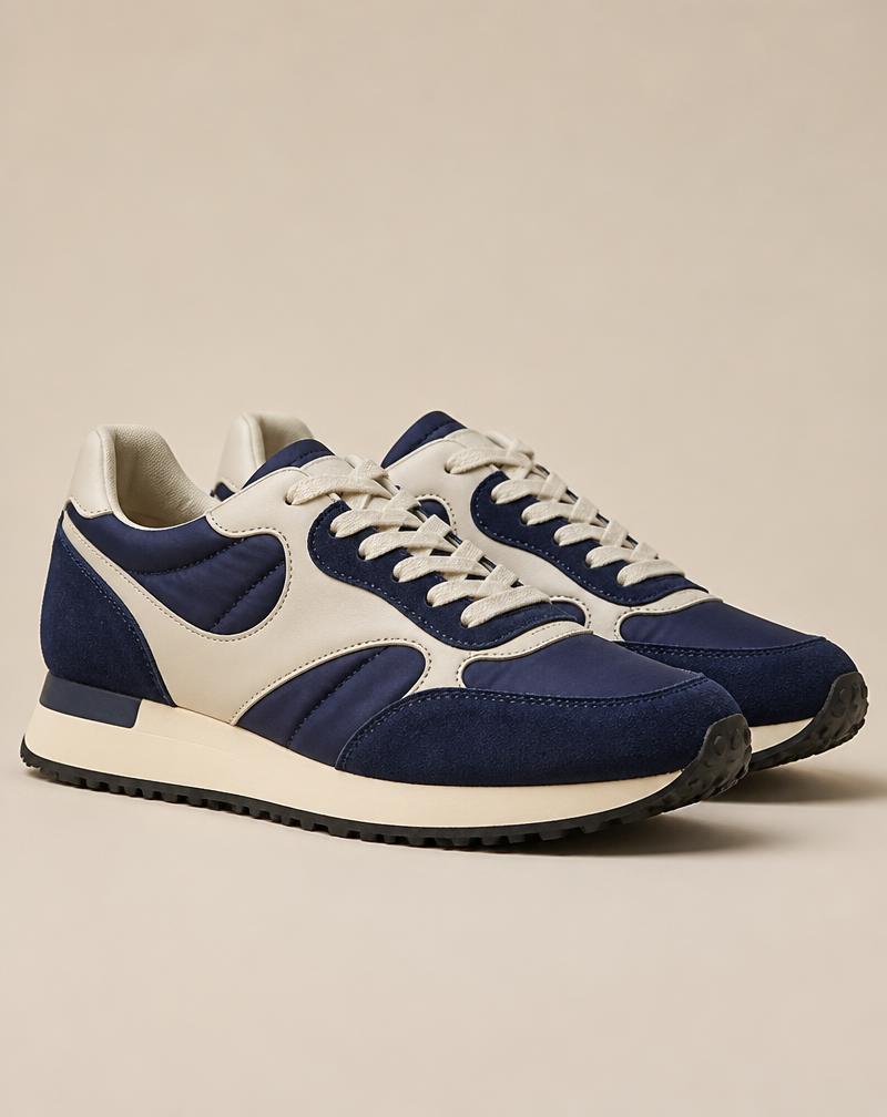 Navy & Cream Retro Runners