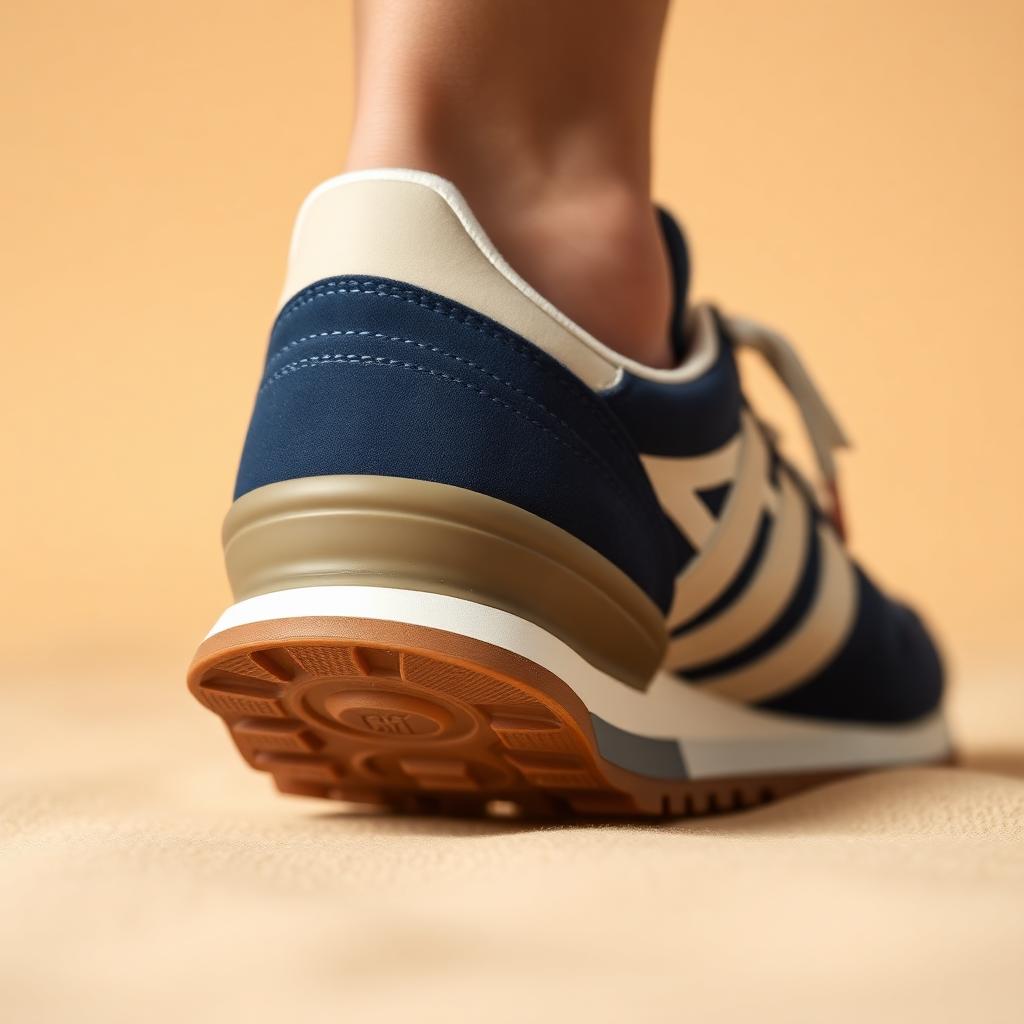 Navy & Cream Retro Runners — sole detail thumbnail